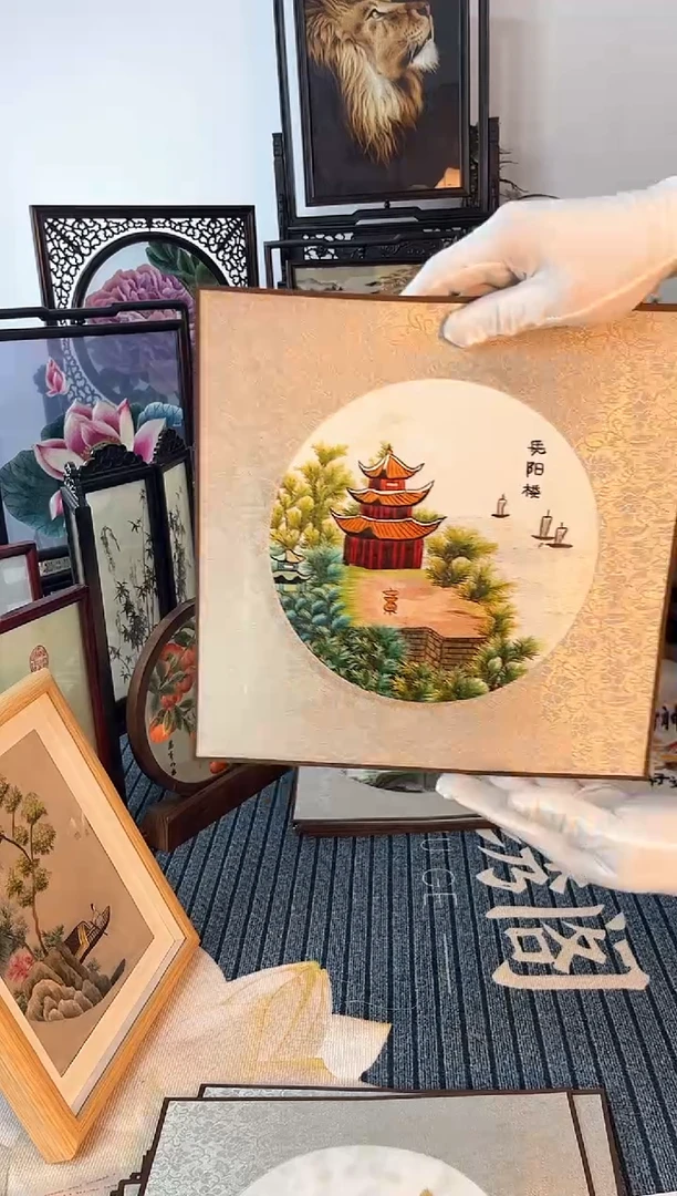 刺绣非遗纯手工双面刺绣片