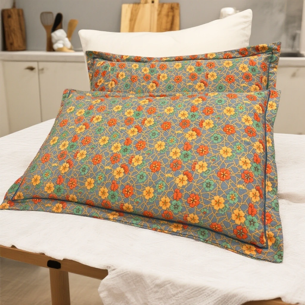 精品加厚枕套48*74--一路生花-4