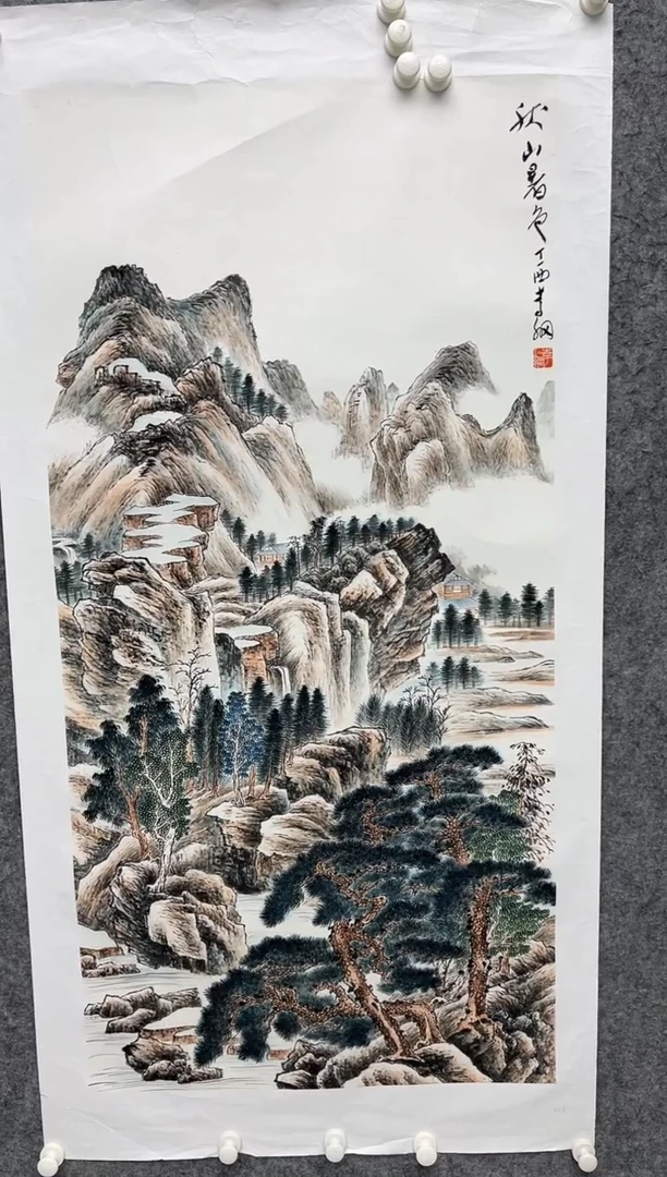 国画李纲-8平尺-国画作品-金