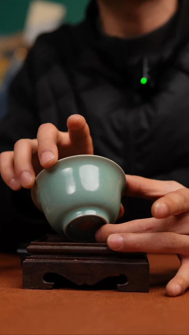 【闪购商品】瓷片原矿仿古压手杯微瑕福利