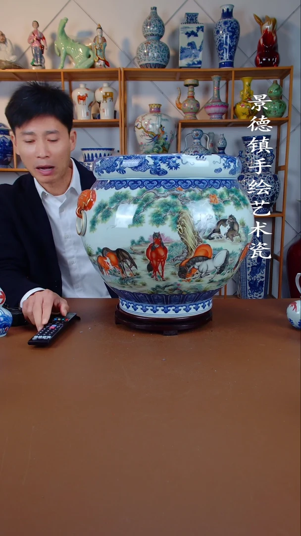 瓶景德镇手工手绘陶瓷摆件83