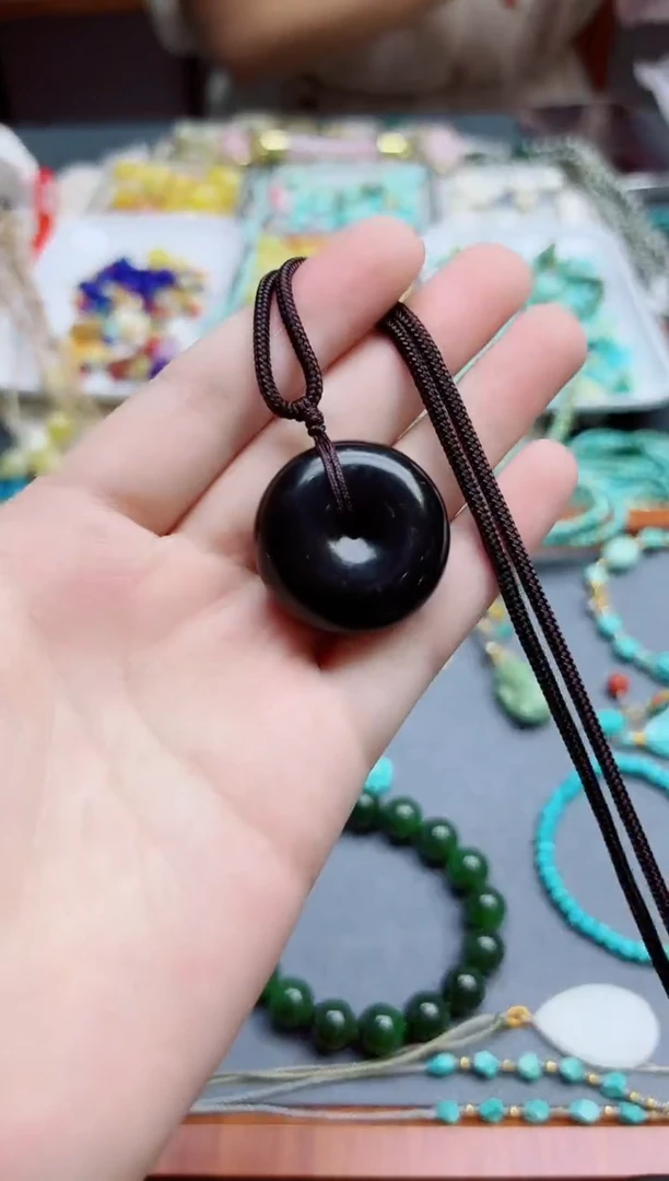 和田玉未镶嵌颈饰和田玉黑色吊坠*1 ZD多样发一