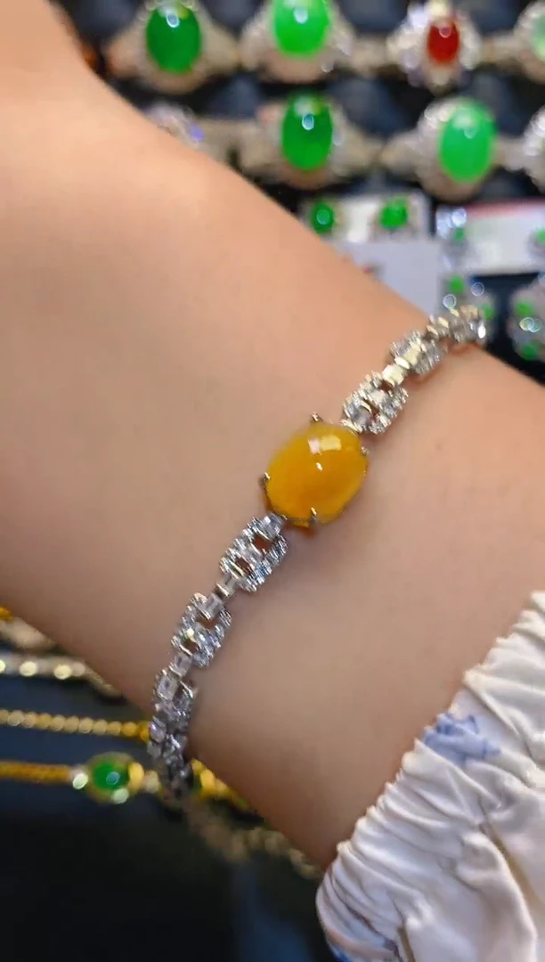 银S925镶嵌翡翠耳饰天然