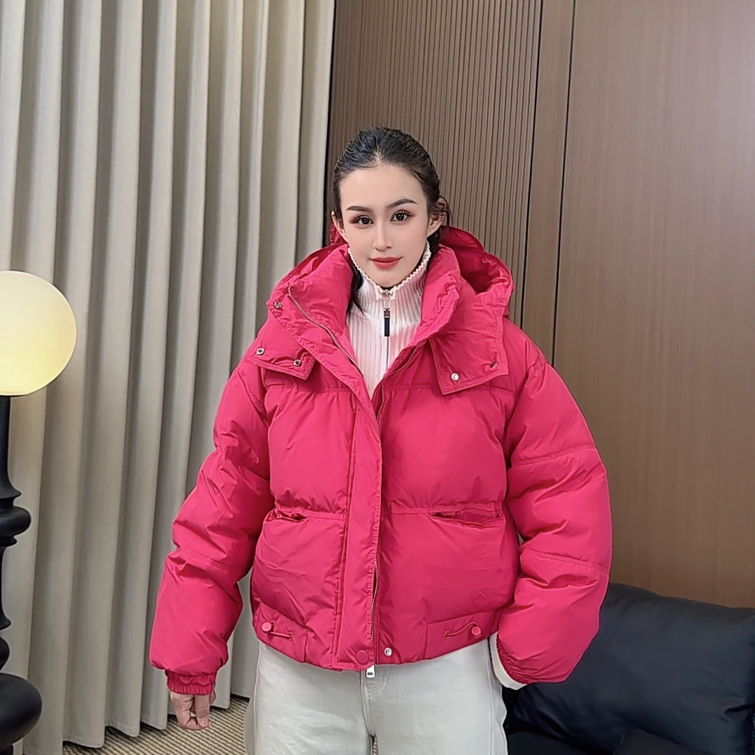 25年棉服时尚休闲宽松中长款加厚保暖连帽秋冬5888