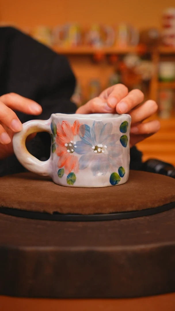 【闪购商品】瓷片景德镇手绘瓷器高温釉下彩---