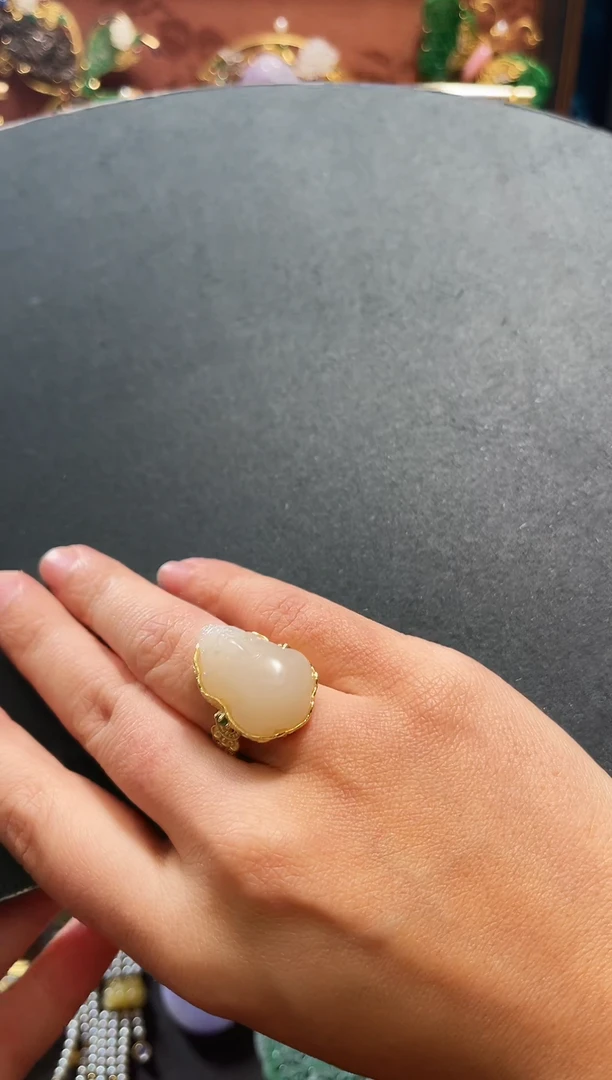 【闪购商品】和田玉戒指银S925镶嵌支持48小时鉴赏