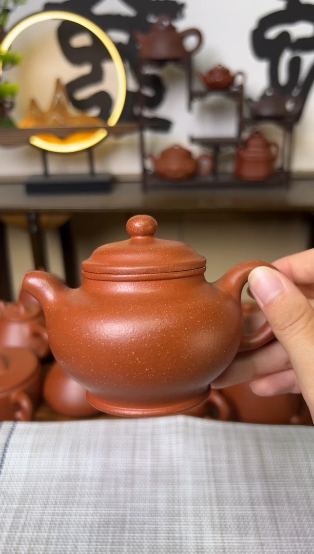 茶壶段泥红降坡掇只壶200CC-甘来兵