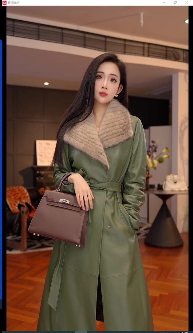 LX-高端收腰毛领款贵妇皮羽绒服女保暖冬季新款