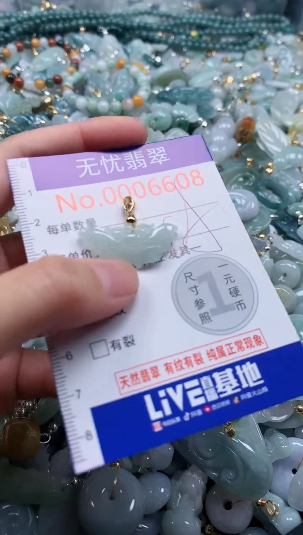 翡翠未镶嵌吊坠(不含链)6608