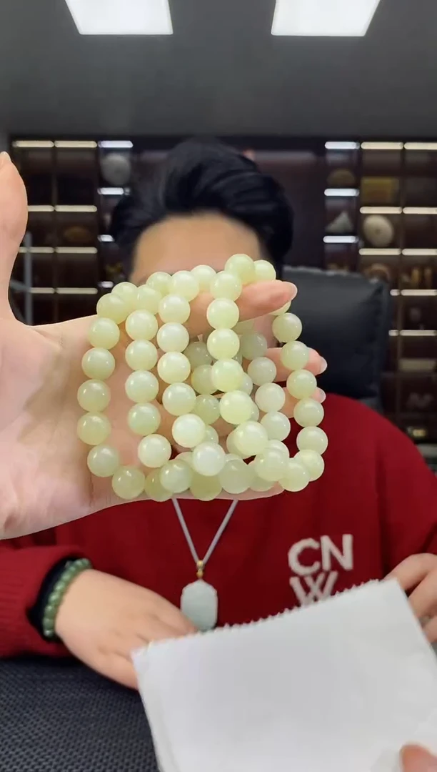 【闪购商品】和田玉手饰未镶嵌卡12圆珠（多样性拍一发一）