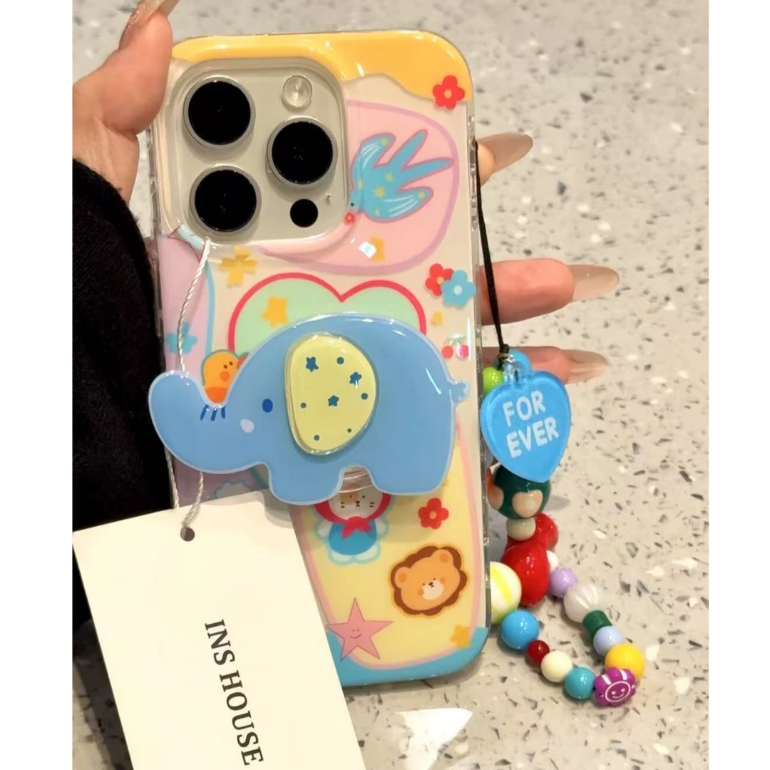 诚星泽童趣动物插画适用苹果16pro手机壳华为oppo/小米/vivo/一加