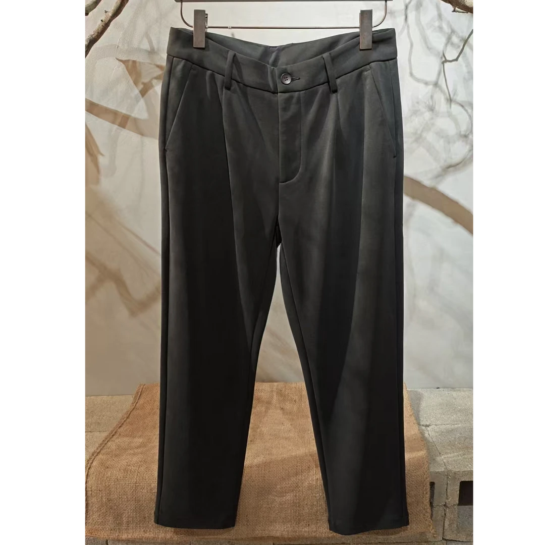 北纬三十度原创设计师男装春季百搭时尚简约商务休闲修身裤