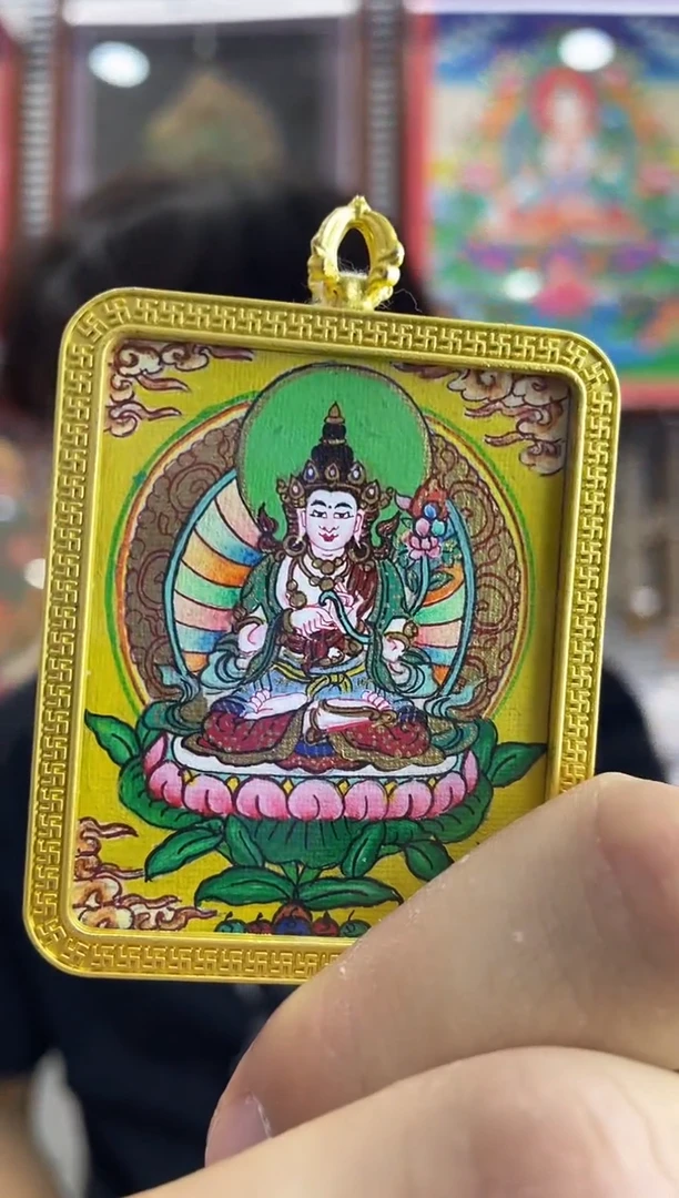 吊坠纯手绘唐卡（非质量问题不退不换）大势至