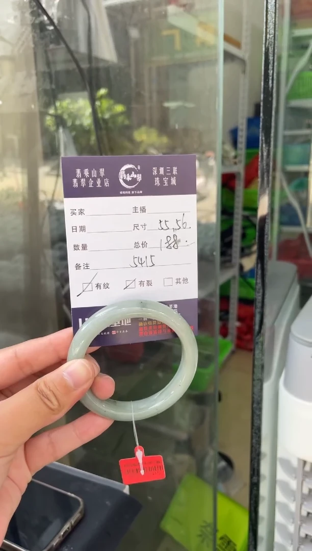 未镶嵌手镯翡翠L 55-56正圈 5415