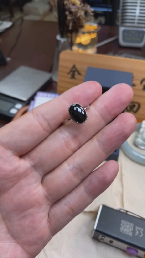 定制翡翠银S925镶嵌1888
