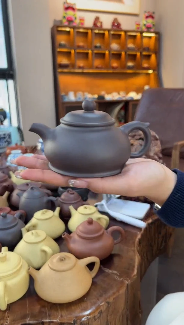 【闪购商品】紫砂茶壶【头哥手工壶】潘壶天青泥