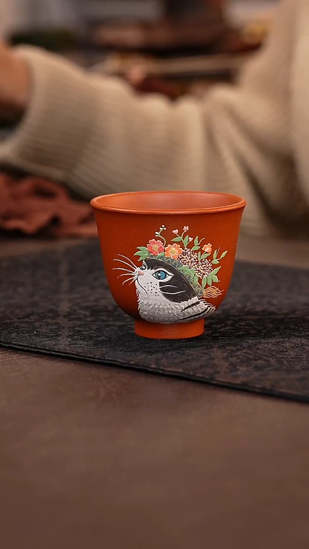 茶壶紫砂朱泥小杯