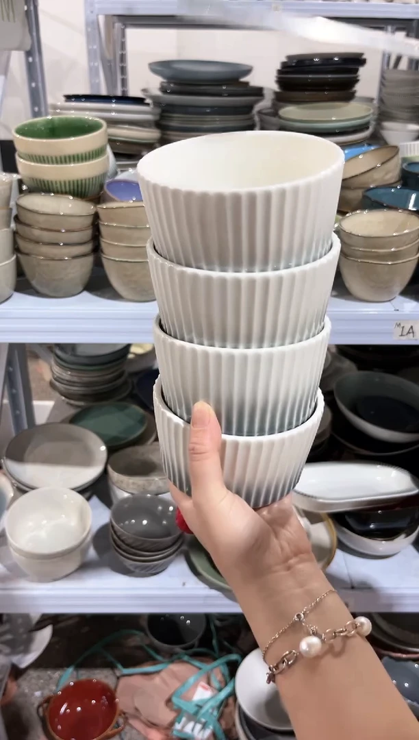 【闪购商品】瓷片外贸尾货瑕疵满20包邮X4 亮釉灰饭碗