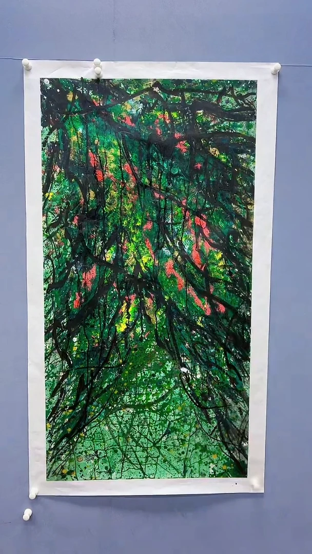 【闪购商品】绘画赵燮绘画8平尺金袍藤萝