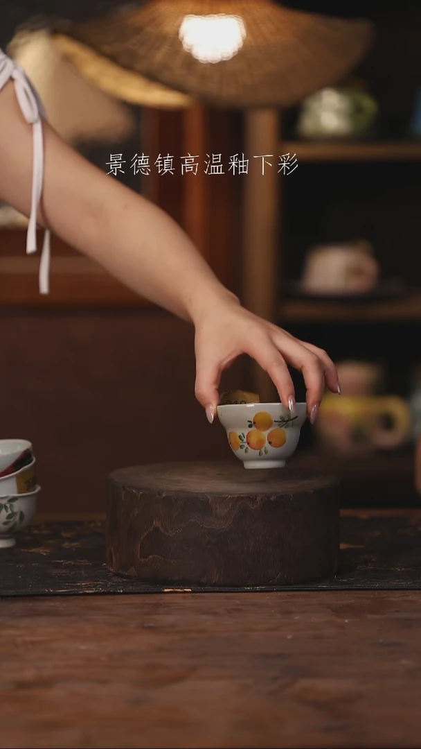 陶瓷景德镇高温釉下手绘陶瓷019