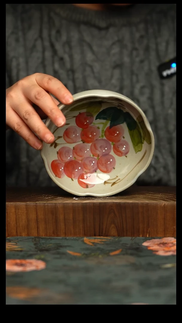 瓷片釉下彩手工手绘同款陶器