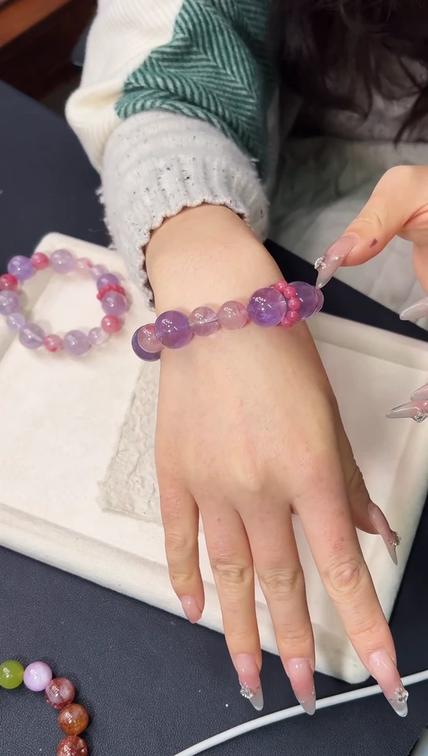 未镶嵌手链水晶 紫藤花语