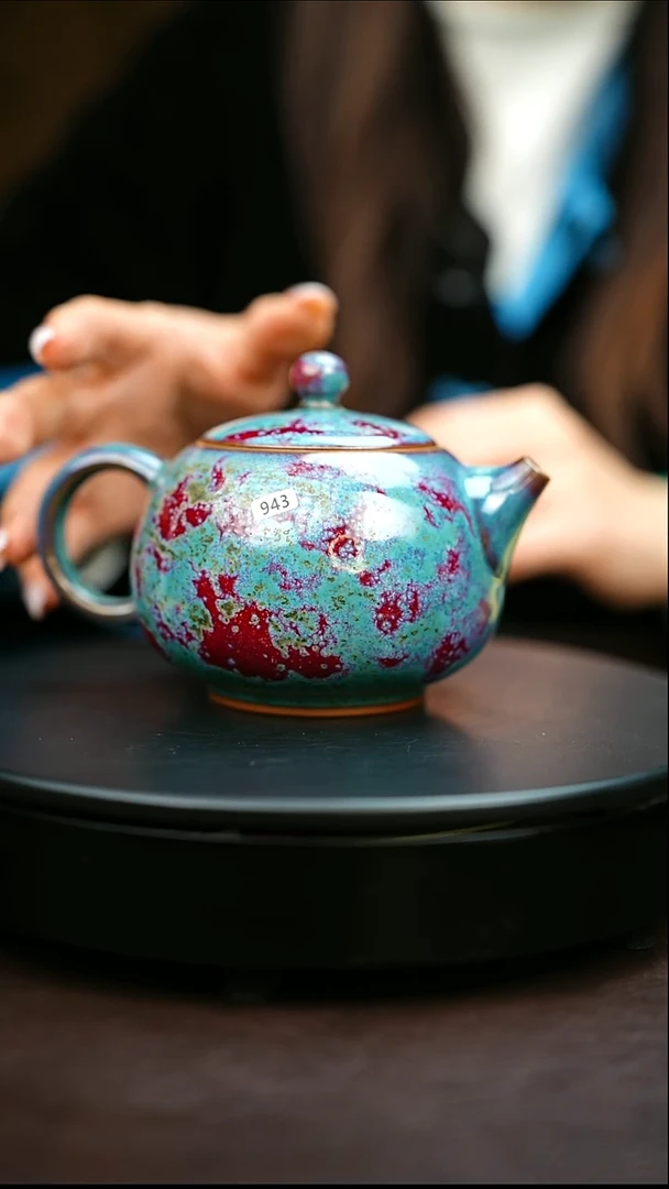 943#原矿钧瓷炉钧釉西施壶