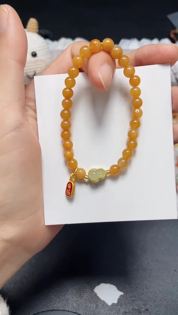 【闪购商品】石英质玉手链未镶嵌冰黄卡6