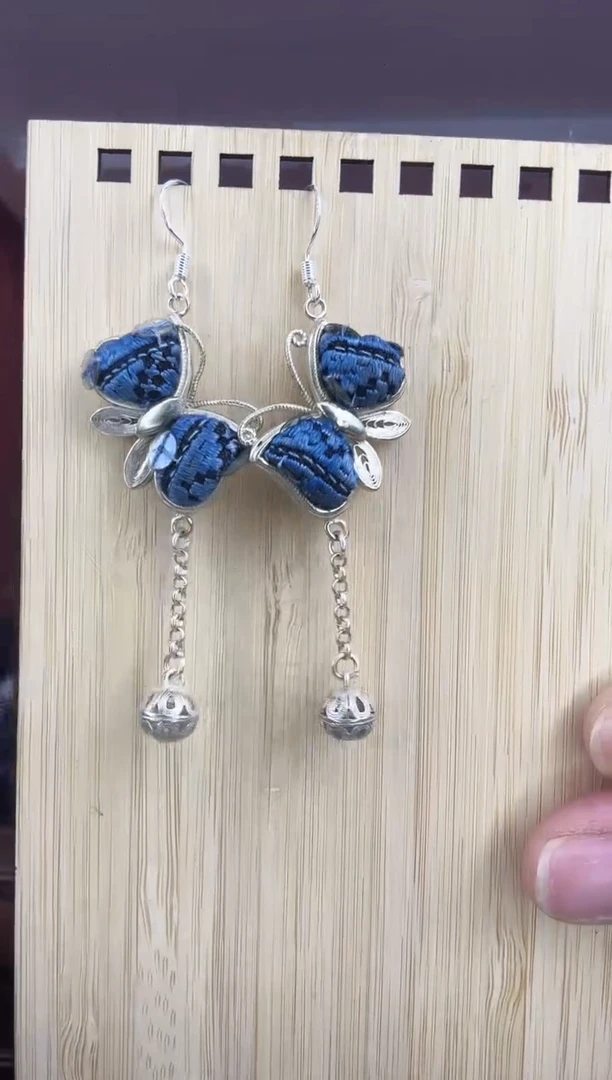 【闪购商品】织绣非遗手工刺绣耳环