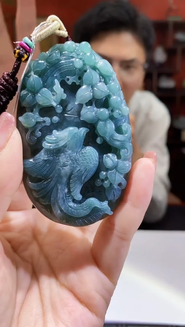 定制翡翠未镶嵌43/0708/W/发其一件/凤凰