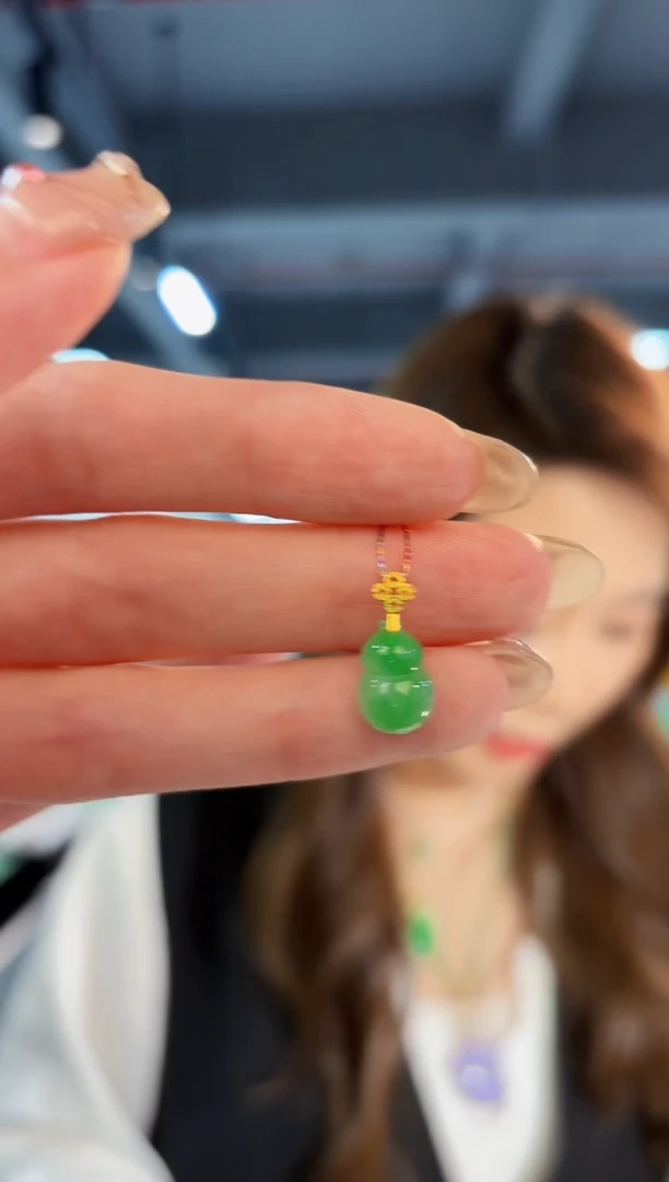 【闪购商品】翡翠颈饰18K金镶嵌缅料A货/支持复检/一件