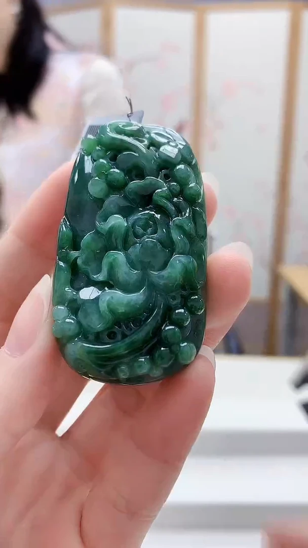 未镶嵌定制翡翠5160ry-毛货挂件58