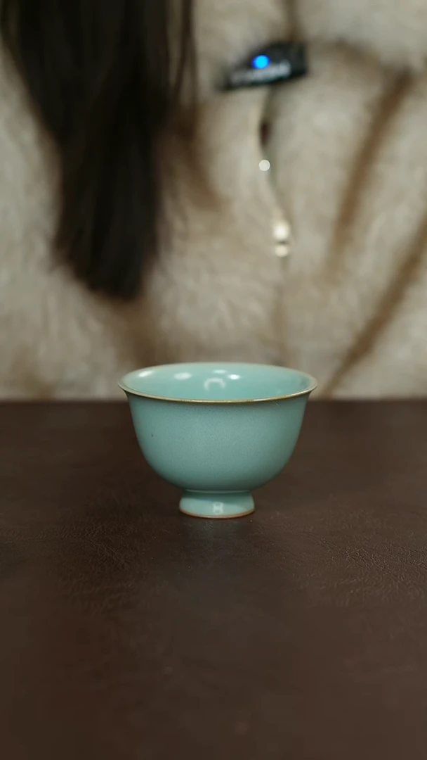 摆件陶原矿原釉汝宋汝瓷 微瑕