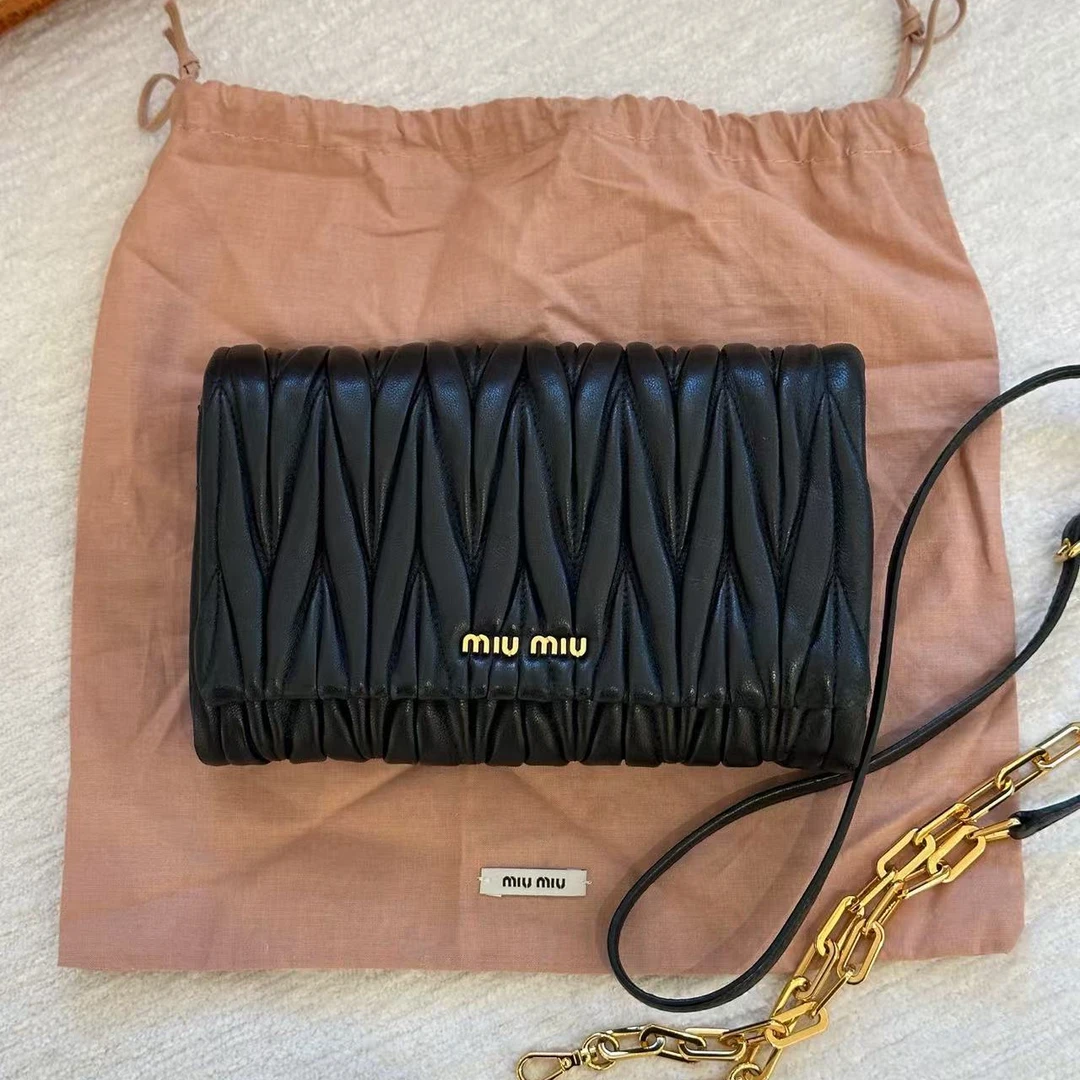 99新 MIU MIU/缪缪 百褶 链条包 81131