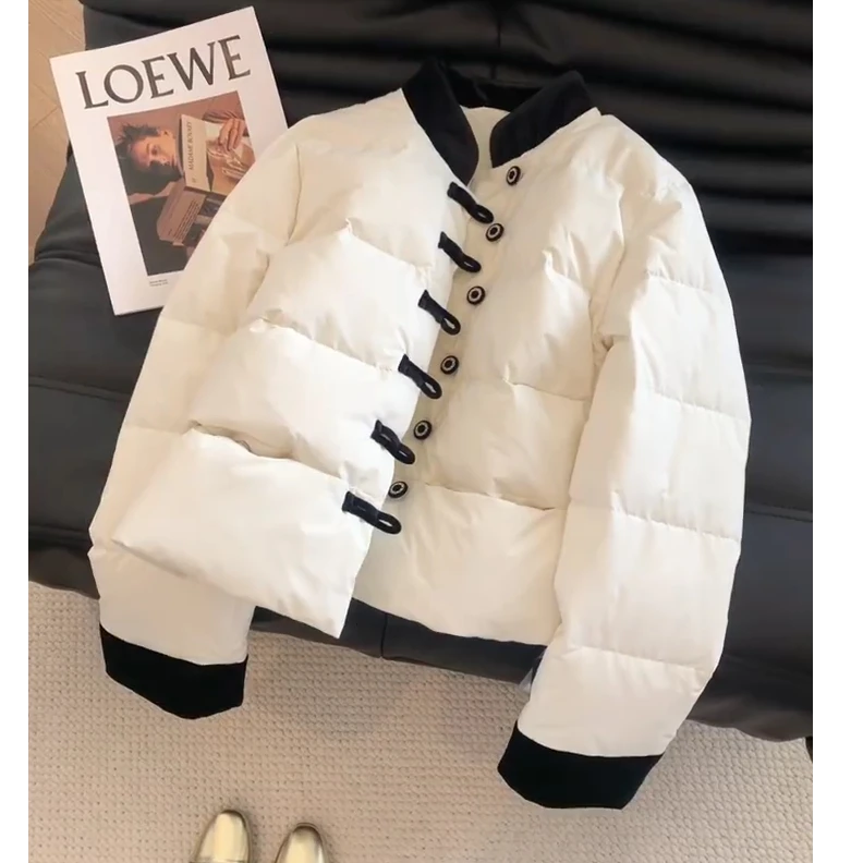 新中式国风棉服女2025秋冬大码胖mm小香风独特超好看短款外套潮