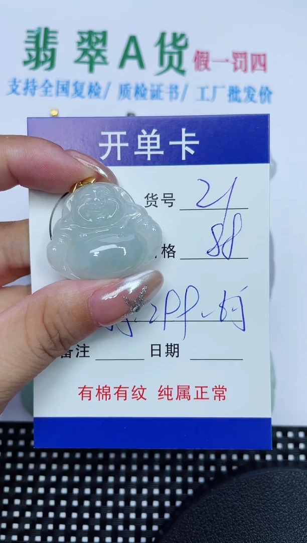 翡翠未镶嵌吊坠(赠链)21