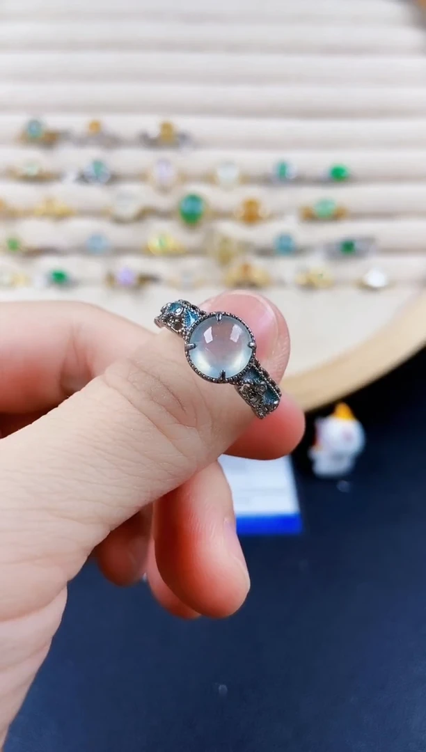 翡翠银S925镶嵌颈饰5146