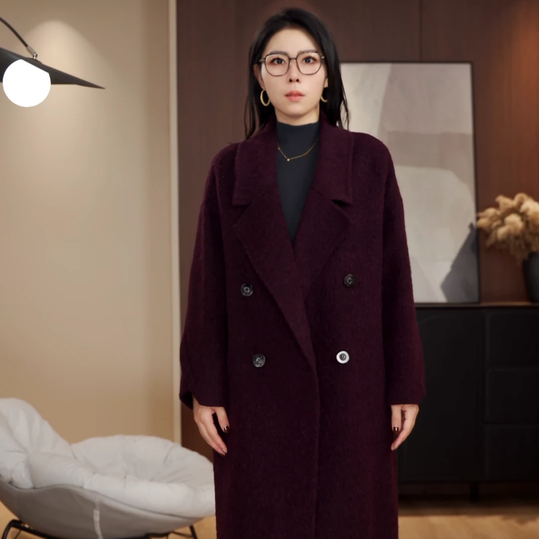 【苏力大衣】2608-2025新款秋冬双面苏力大衣外套冬季加厚长款