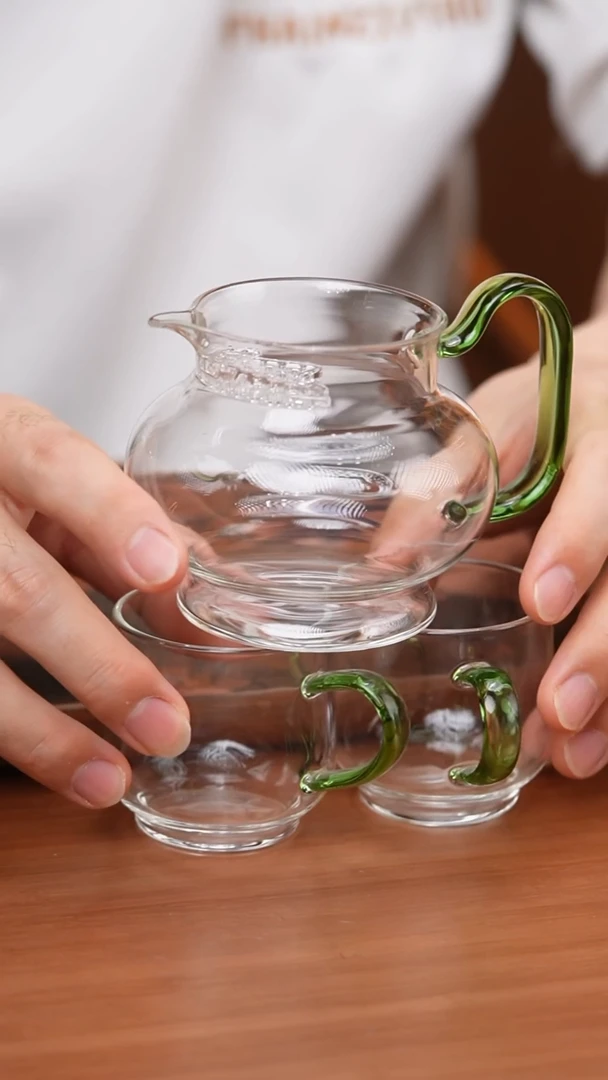 【闪购商品】禾器熠然月牙茶海湖绿+璃享水月杯湖绿2入