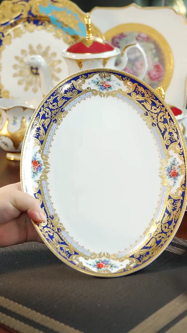 【闪购商品】瓷片12英寸窝鱼盘  福利价