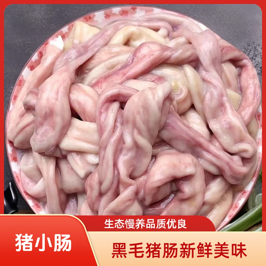 【猪小肠】黑毛猪生态慢养 肉质鲜美 新鲜猪小肠一副