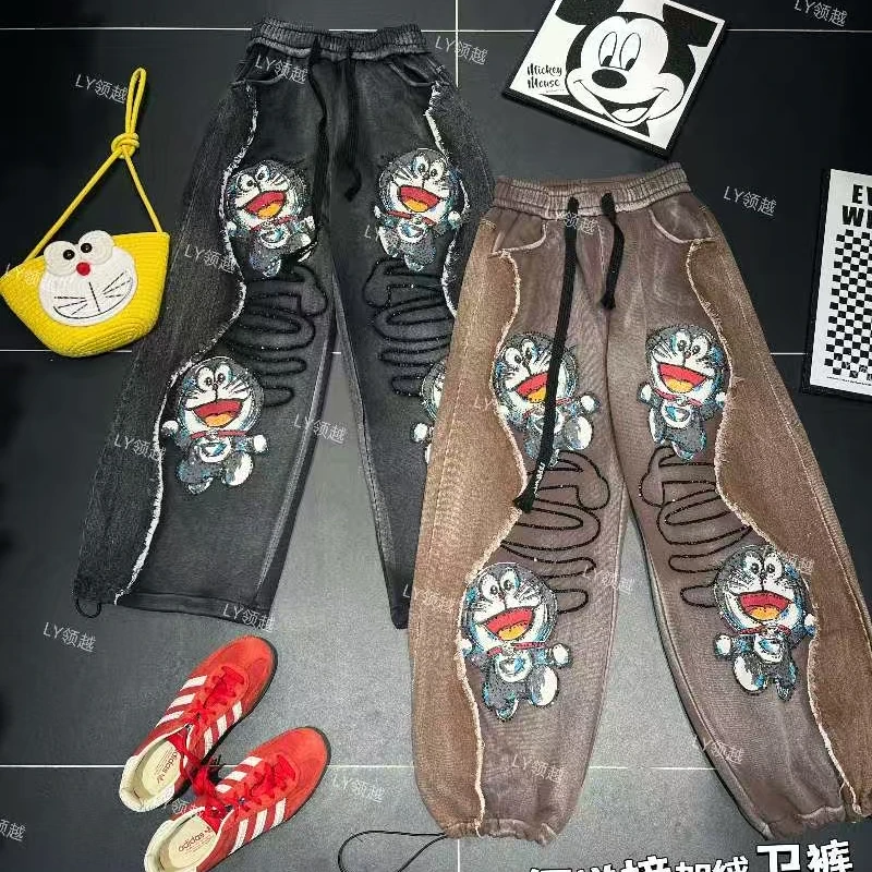 八店（9-12）新款潮牌卡通印花重工上衣休闲