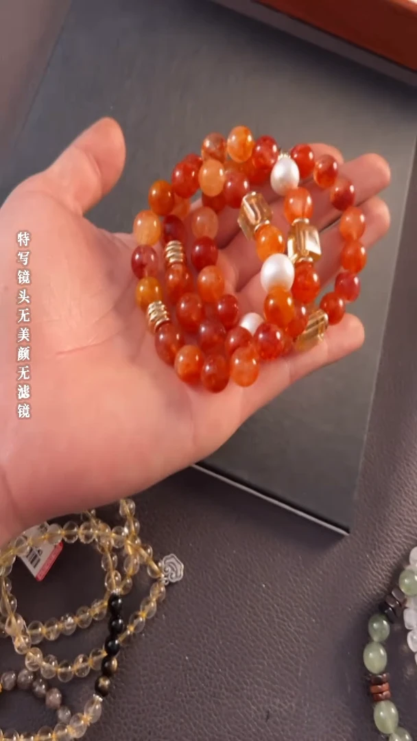未镶嵌手链水晶6-32胶1花设计款手链