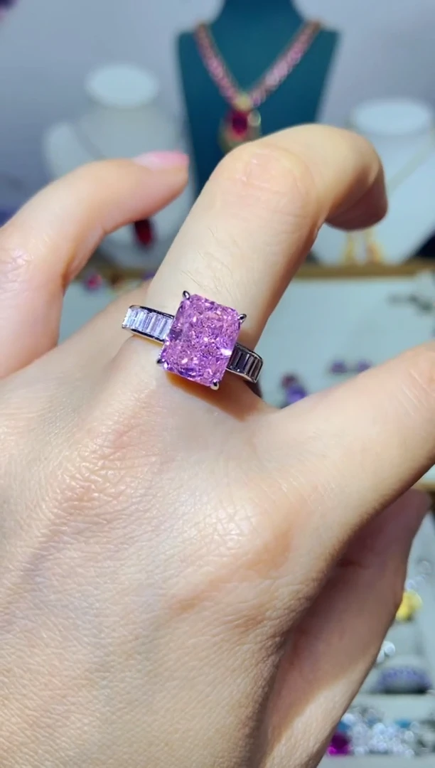 银S925镶嵌戒指烟晶3