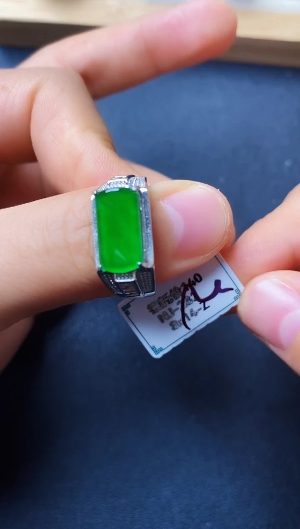 银S925镶嵌戒指翡翠222222222
