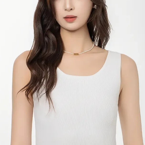 AMASS/阿玛施 铜合金树脂项链 精致编织拼接项链小众轻奢 590007