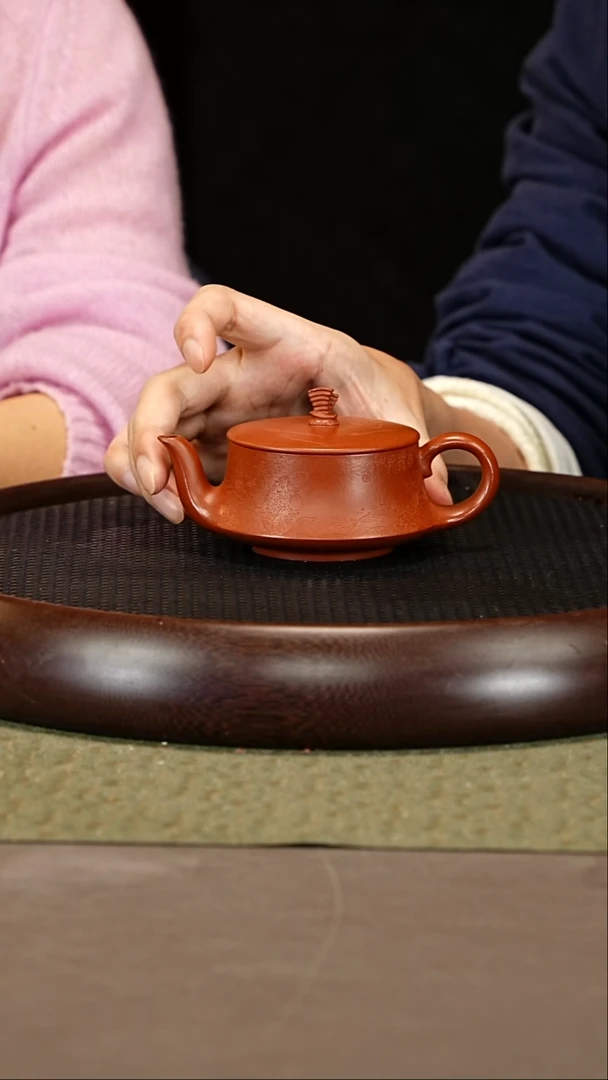 茶壶紫砂13 惠慧 孟臣朱泥 一帆风顺-刻鱼跃龙门 170cc