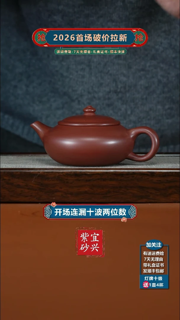 茶壶紫砂李传荣S级龙血砂财源240CC