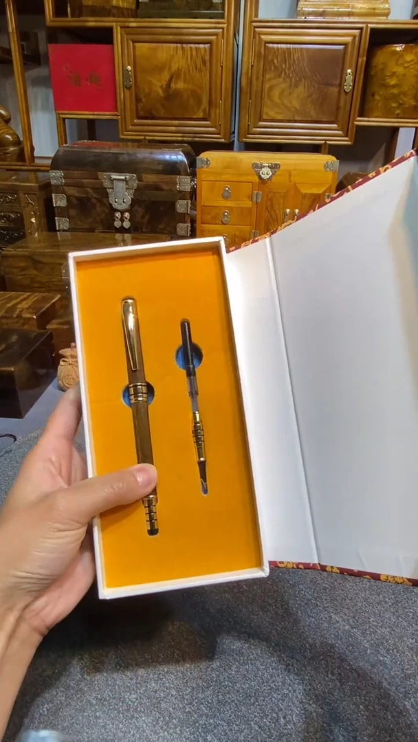 【闪购商品】金丝楠木艺阴沉木 签字笔 双用