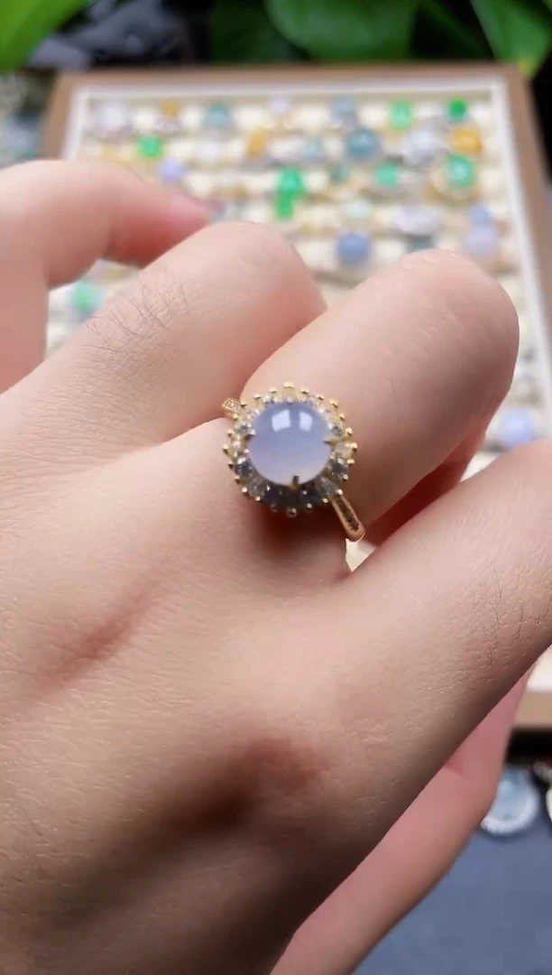 银S925镶嵌戒指翡翠118